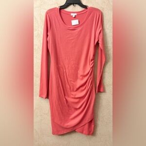 AVLN Studio Ribbed  Long Sleeve Dress